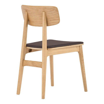 TACY Dining Chair - Oak & Mocha