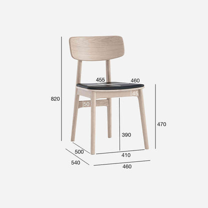 TACY Dining Chair - Oak & Mocha