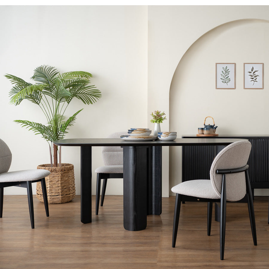 OLSEN Dining Chair - Oak & Black
