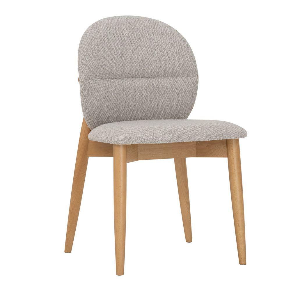 OLSEN Dining Chair - Oak & Beige