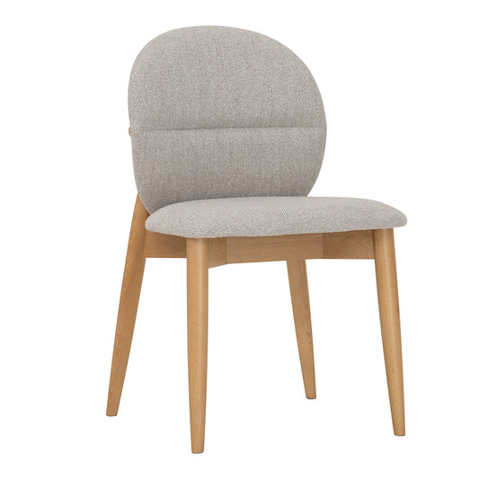 OLSEN Dining Chair - Oak & Beige