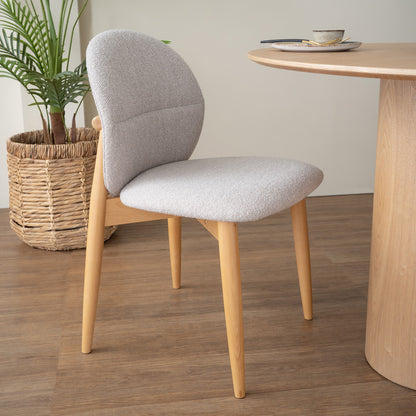 OLSEN Dining Chair - Oak & Beige