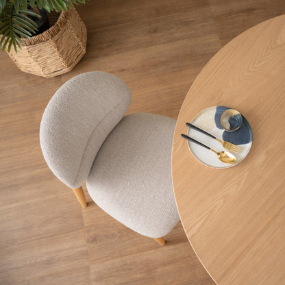 OLSEN Dining Chair - Oak & Beige