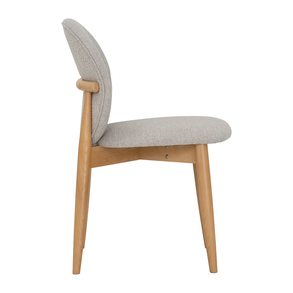OLSEN Dining Chair - Oak & Beige