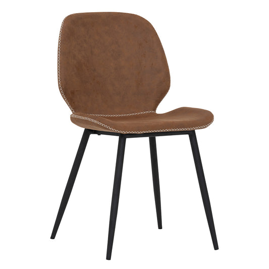 Nenzo Dining Chair - Black & Russett