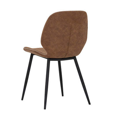 Nenzo Dining Chair - Black & Russett