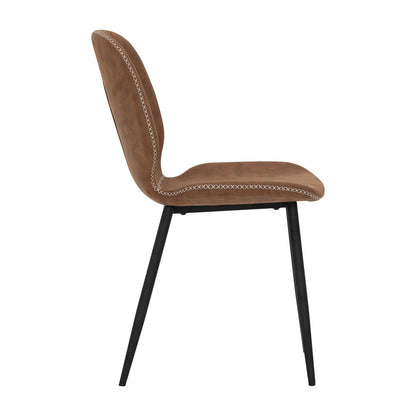 Nenzo Dining Chair - Black & Russett