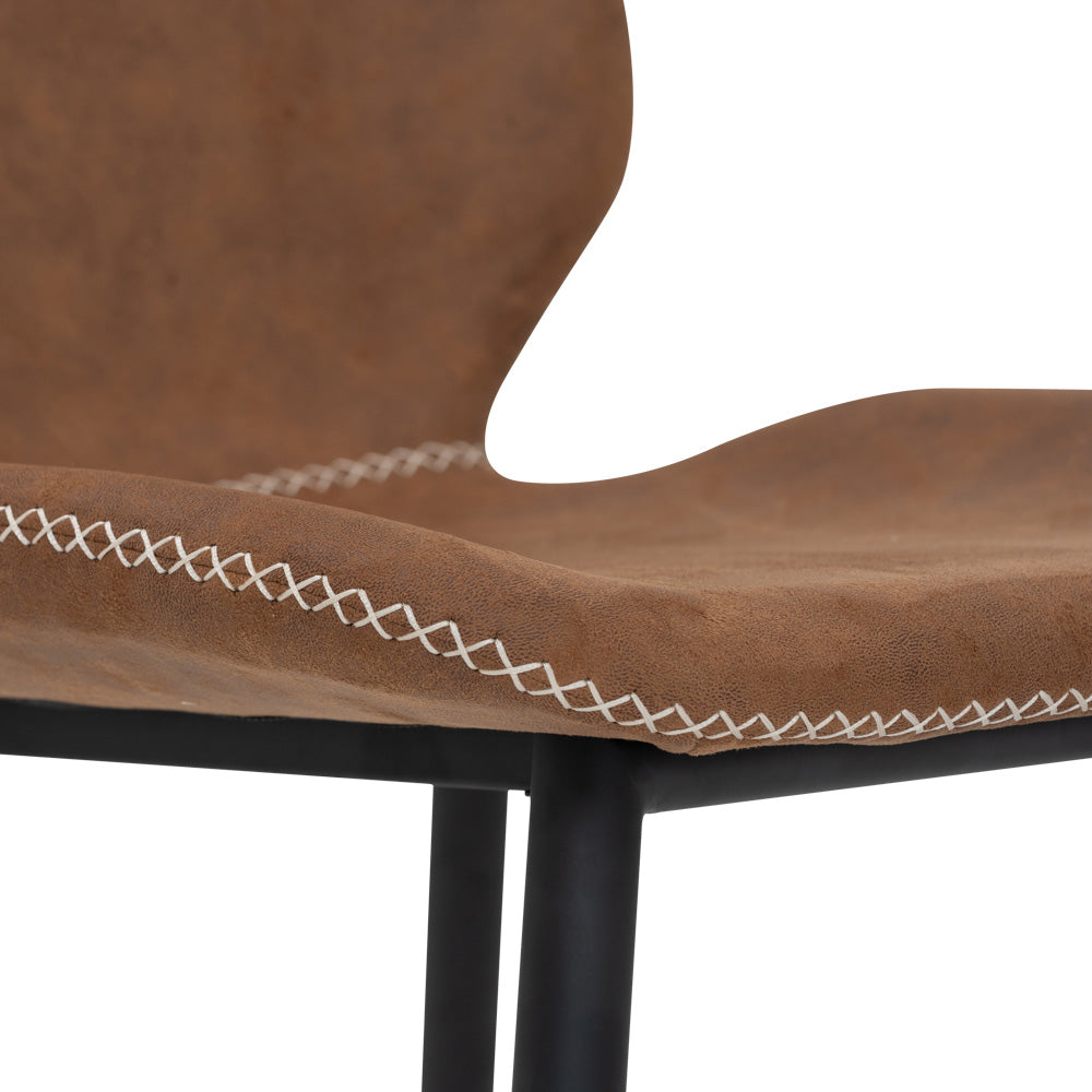 Nenzo Dining Chair - Black & Russett
