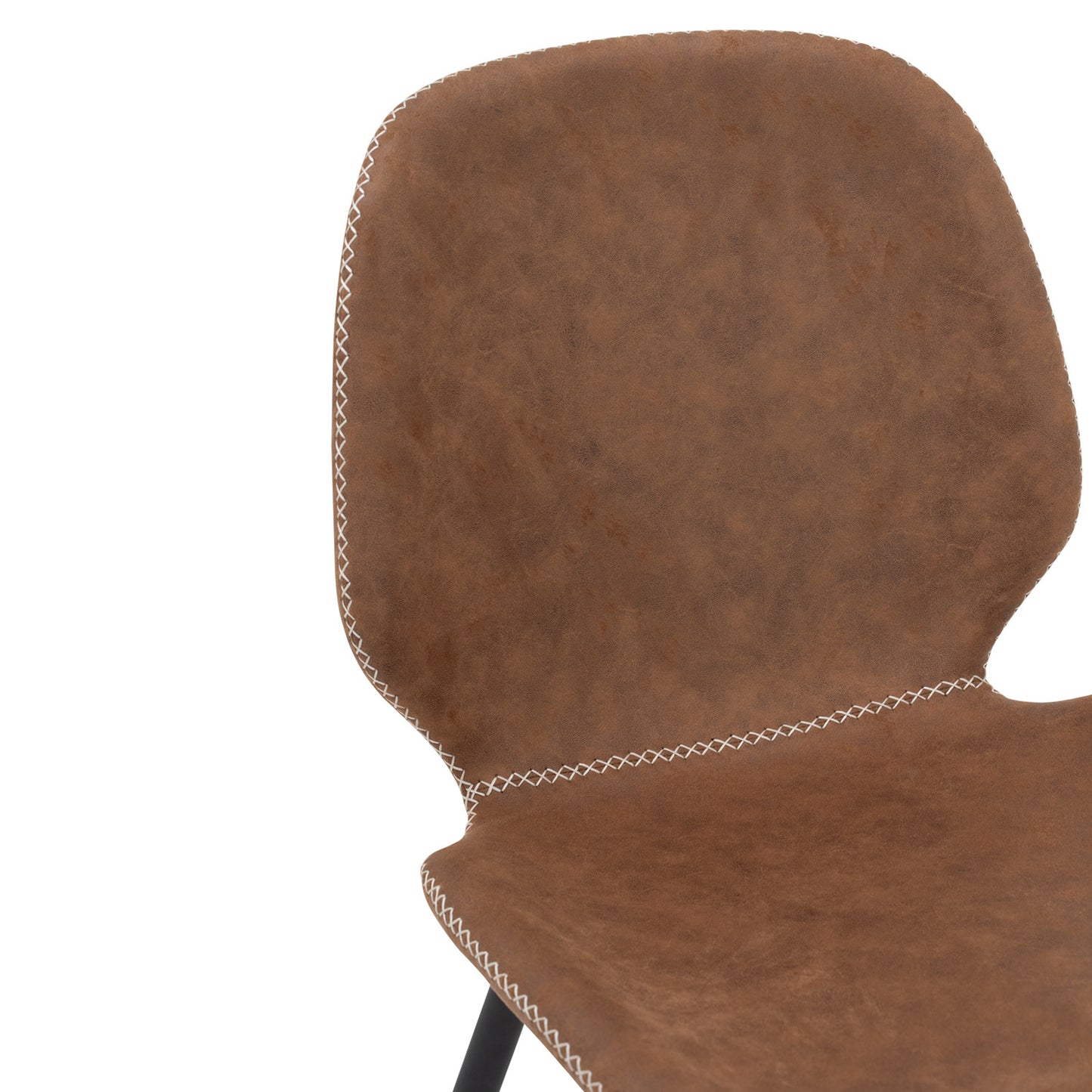 Nenzo Dining Chair - Black & Russett