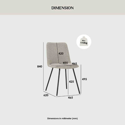 HEMI Dining Chair - Grey & Black