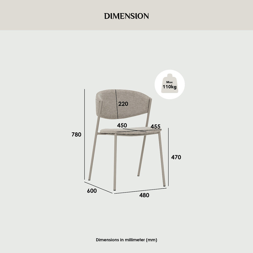 Kory Dining Chair - Beige