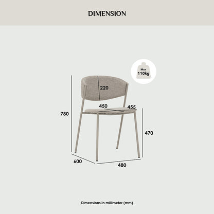 Kory Dining Chair - Beige