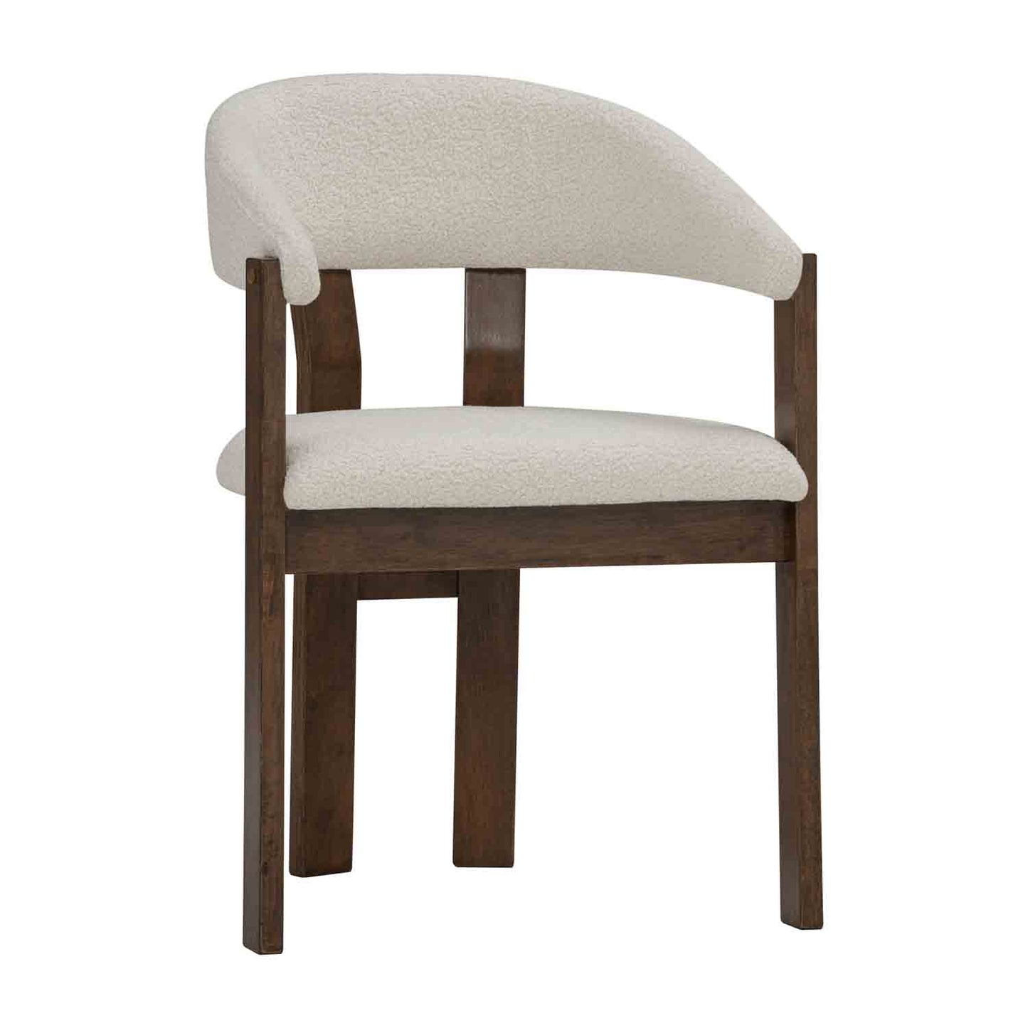 NINA Dining Chair - Walnut & Cream