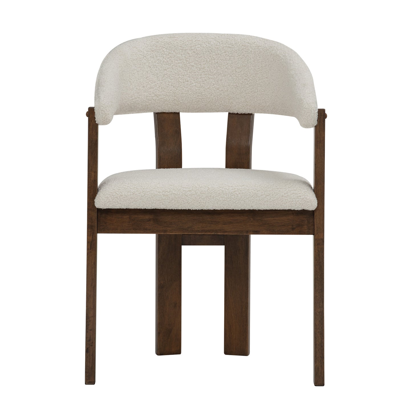 NINA Dining Chair - Walnut & Cream
