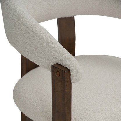 NINA Dining Chair - Walnut & Cream