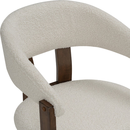 NINA Dining Chair - Walnut & Cream