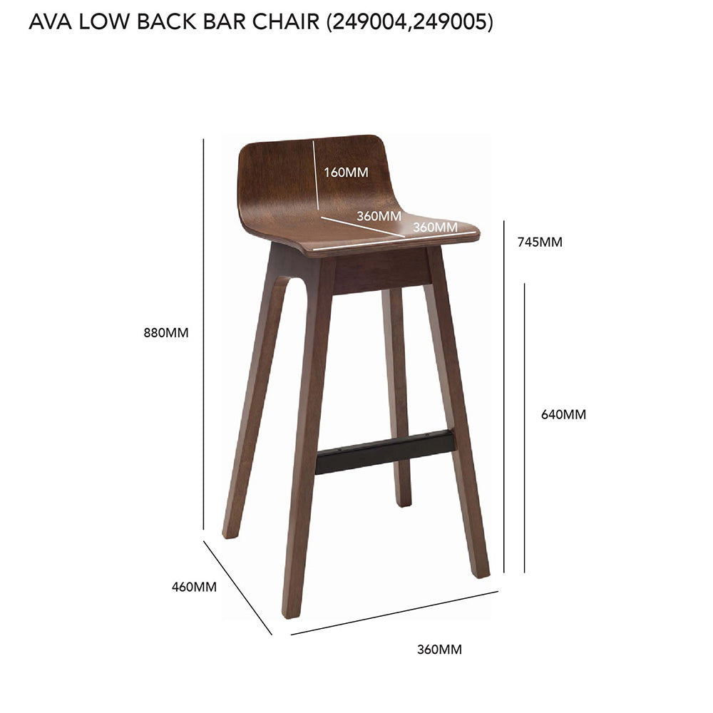 AVA Bar Stool - Walnut