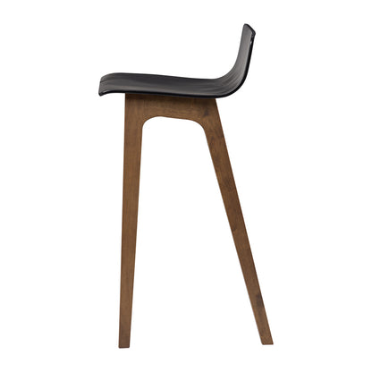 AVA Bar Stool - Black & Walnut