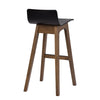 AVA Bar Stool - Black & Walnut