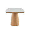BOLTON Ceramic Dining Table 1.8M - White & Oak