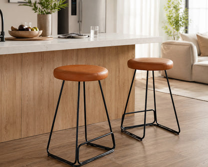 Tivona Counter Stool - Tan & Black