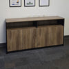 ARTO Credenza Cabinet 157cm - Warm Oak & Black