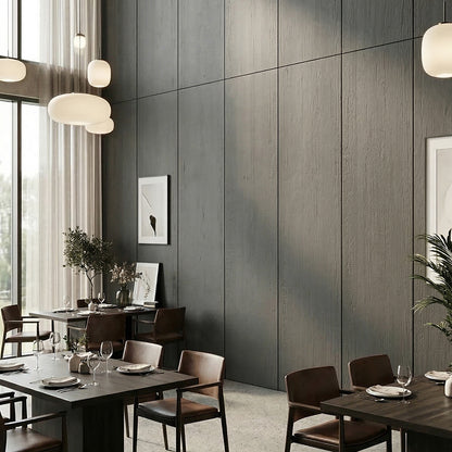 WOODFLEX  Flexible SOFT STONE PANEL - CHARCOAL BURNT WOOD - Black - 2700 x 600mm