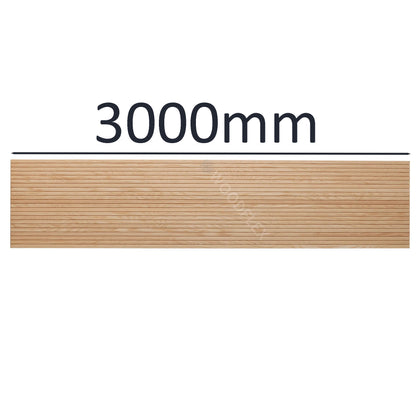 WOODFLEX Flexible Wooden Slat Wall Panel - Oak Veneer - 3000mm x 600mm - Trapezium