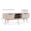 NEATH Entertainment TV Unit 150cm - White Oak