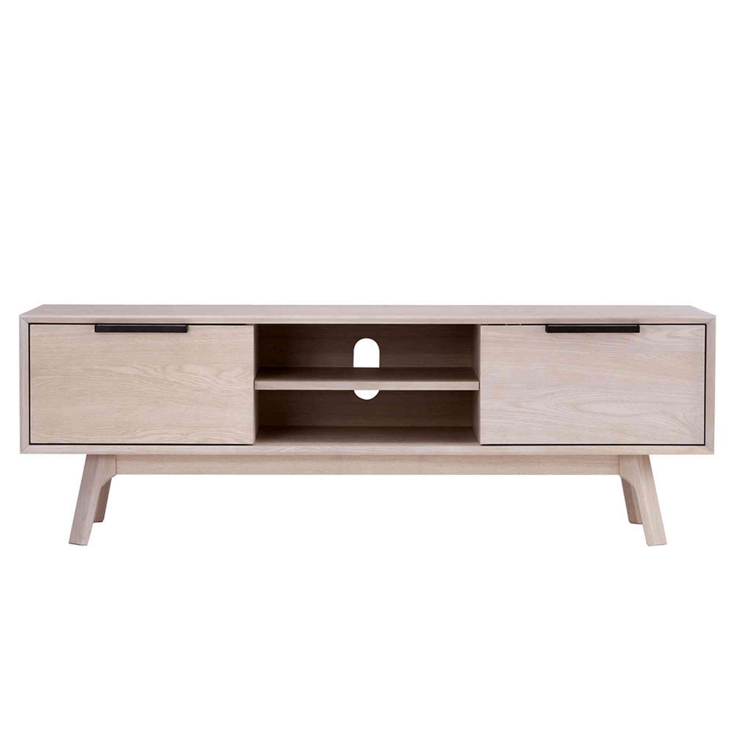 NEATH Entertainment TV Unit 150cm - White Oak