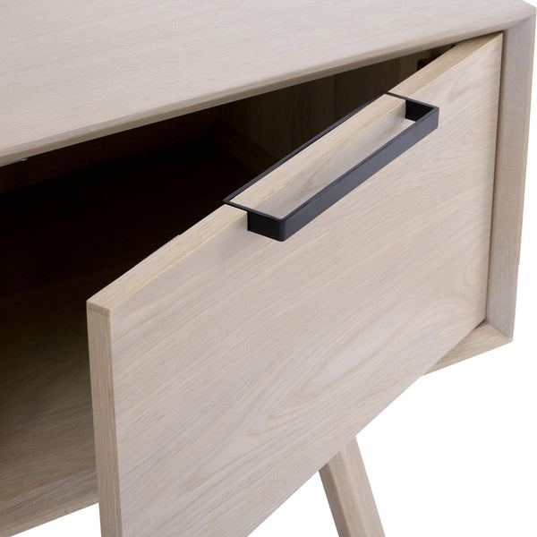 NEATH Entertainment TV Unit 150cm White Oak Modern Furniture