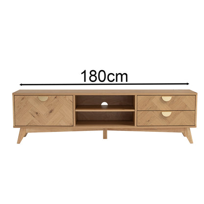 LOFTUS Entertainment TV Unit 180cm - Oak