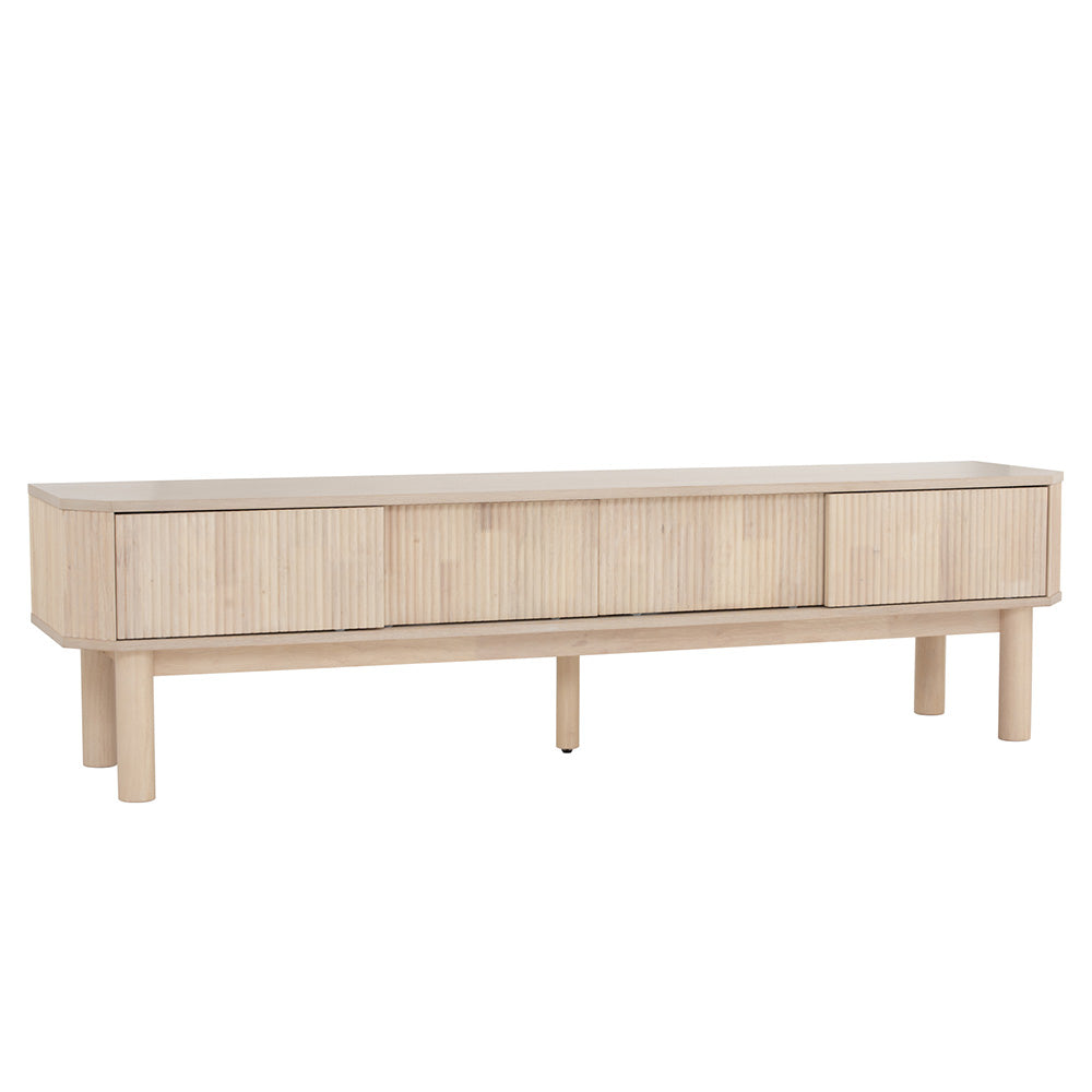 LUDLOW Entertainment TV Unit 200cm - White Wash Oak