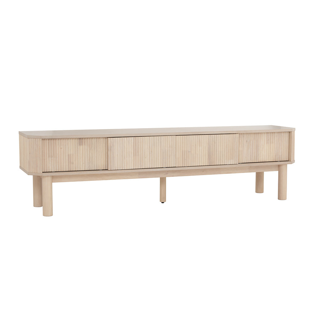 LUDLOW Entertainment TV Unit 200cm - White Wash Oak