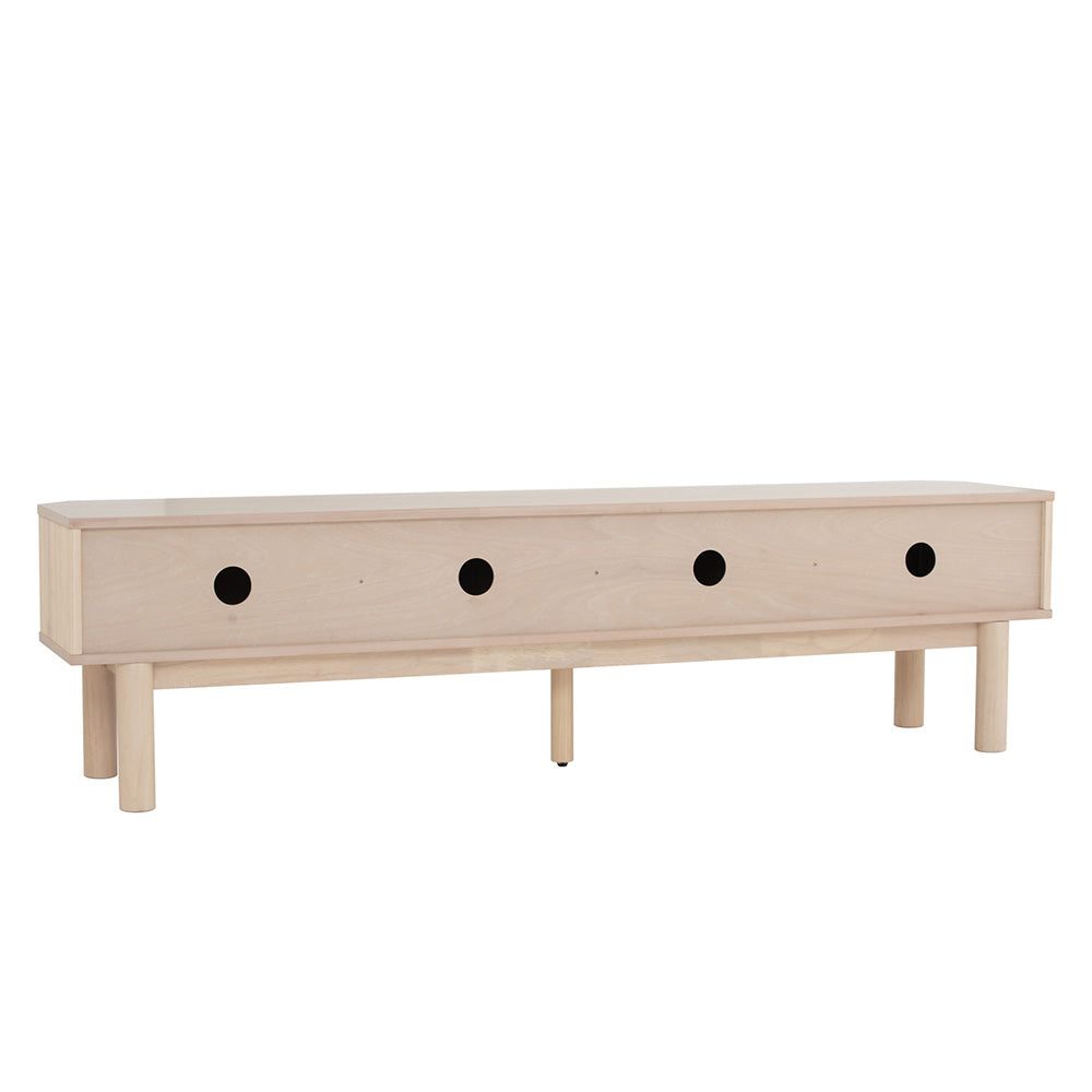 LUDLOW Entertainment TV Unit 200cm - White Wash Oak