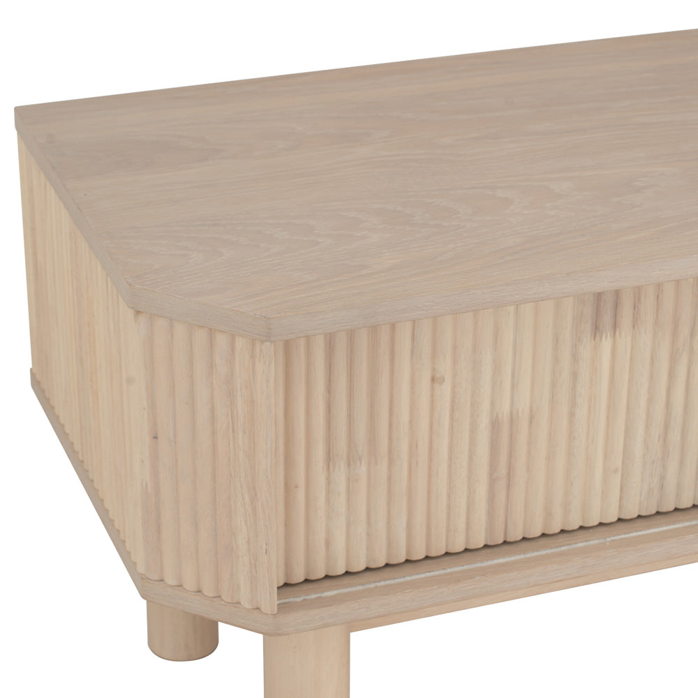 LUDLOW Entertainment TV Unit 200cm - White Wash Oak