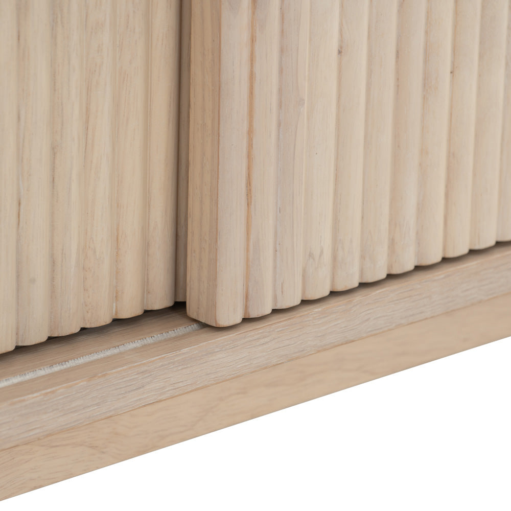 LUDLOW Entertainment TV Unit 200cm - White Wash Oak