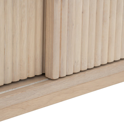 LUDLOW Entertainment TV Unit 200cm - White Wash Oak