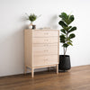 HAYTON Tall Sideboard 70cm - White Oak
