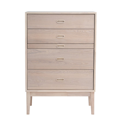 HAYTON Tall Sideboard 70cm - White Oak