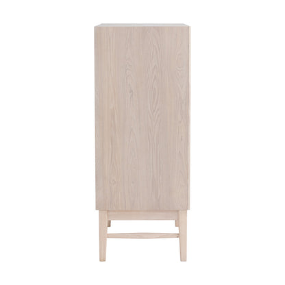 HAYTON Tall Sideboard 70cm - White Oak