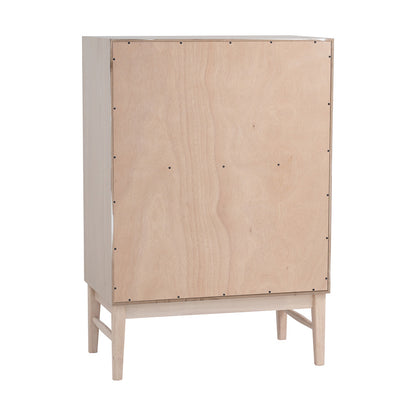 HAYTON Tall Sideboard 70cm - White Oak