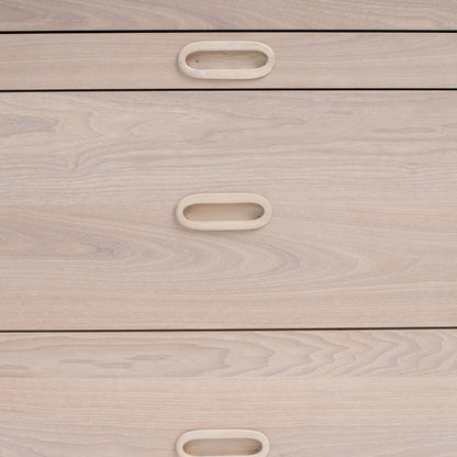 HAYTON Tall Sideboard 70cm - White Oak