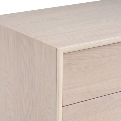 HAYTON Tall Sideboard 70cm - White Oak