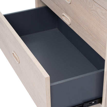 HAYTON Tall Sideboard 70cm - White Oak