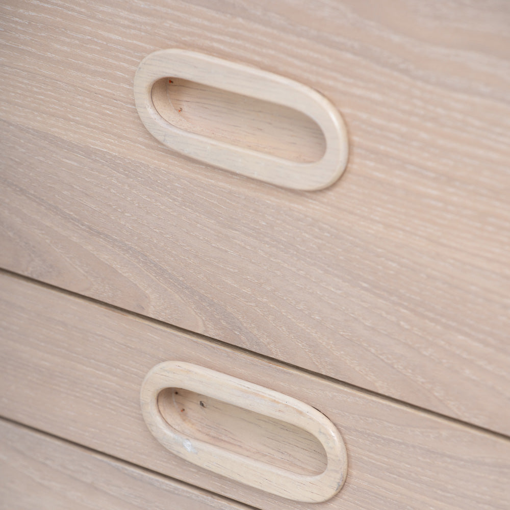 HAYTON Tall Sideboard 70cm - White Oak