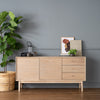 HAYTON Sideboard 160cm - White Oak