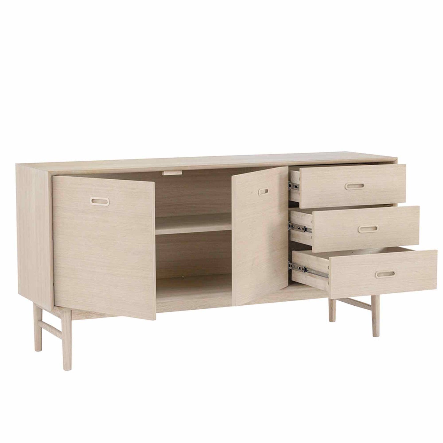 HAYTON Sideboard 160cm - White Oak