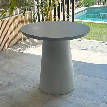 ROCCO Indoor & Outdoor Dining Table 80cm - White Concrete