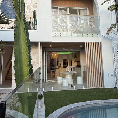 ROCCO Indoor & Outdoor Dining Table 80cm - White Concrete